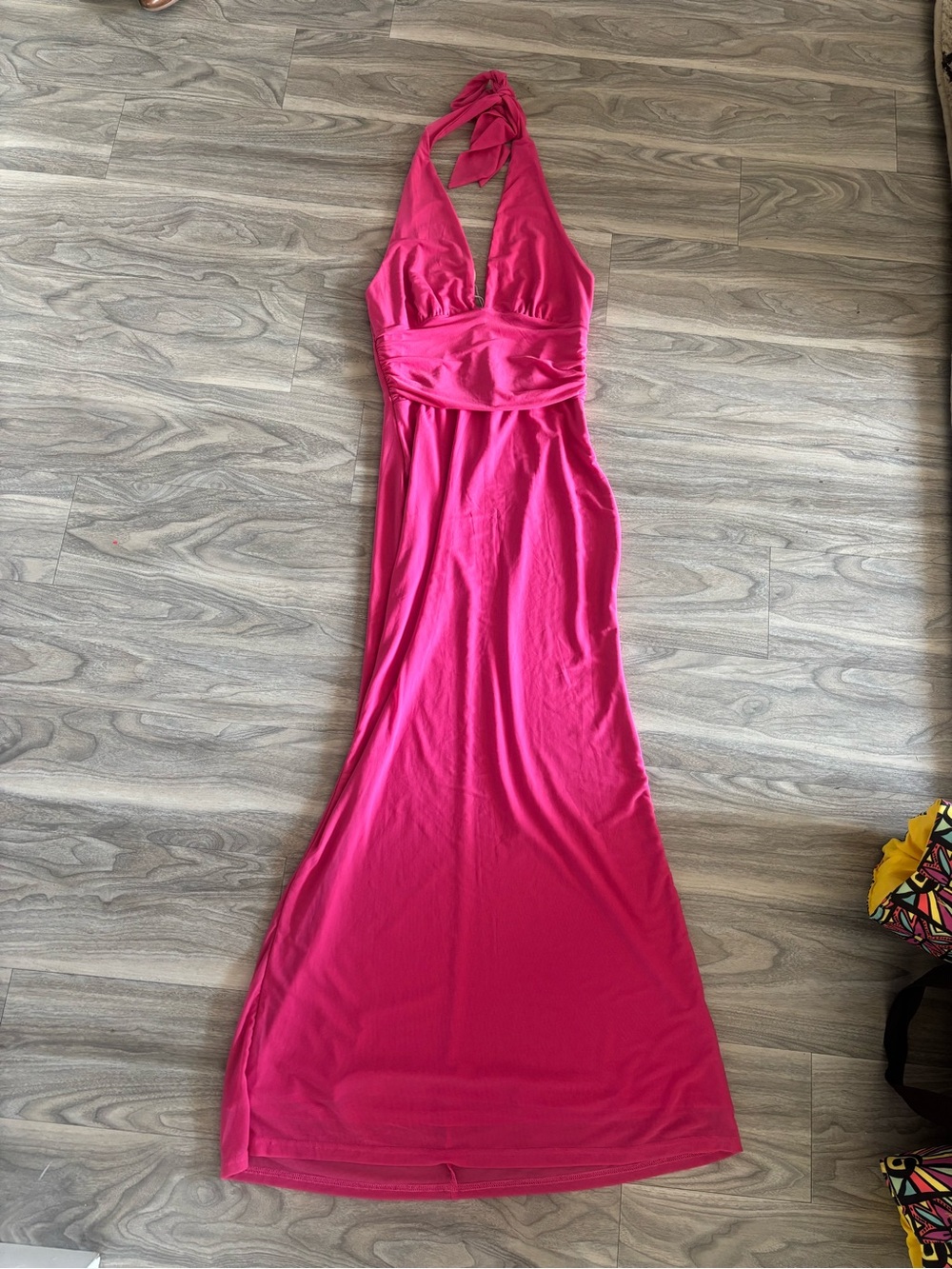 Women’s Halter Maxi Dress in Fuchsia